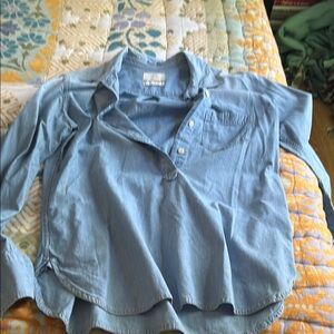 J. Crew Blue Button Down Shirt Classic Long Sleeve